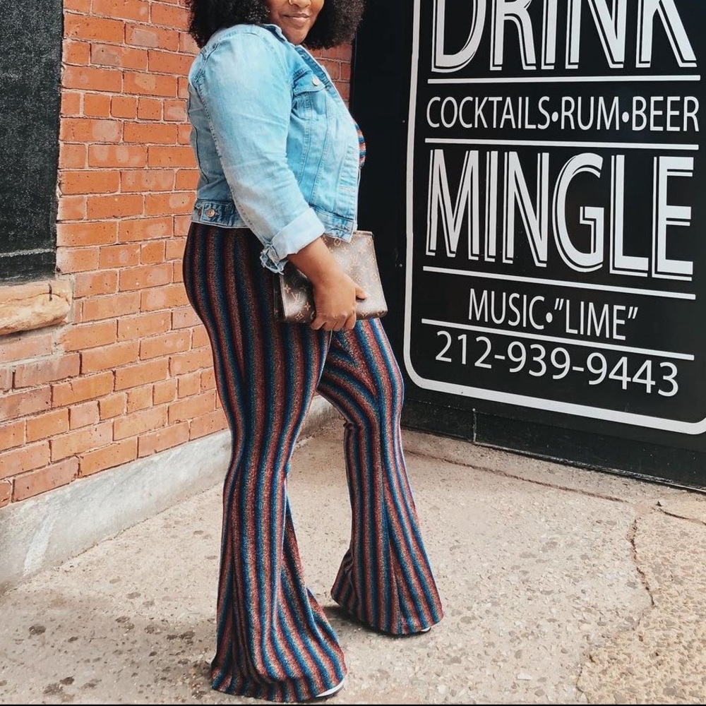 Fashion Nova Sparkle Striped Jumpsuit
